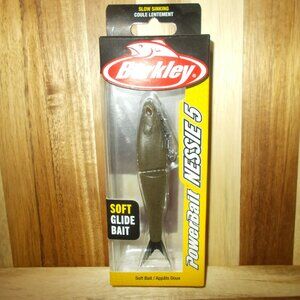 Berkley Nessie Powerbait NEW 5 Inch Green Pumpkin 2/5 Oz. Size 5 Hook